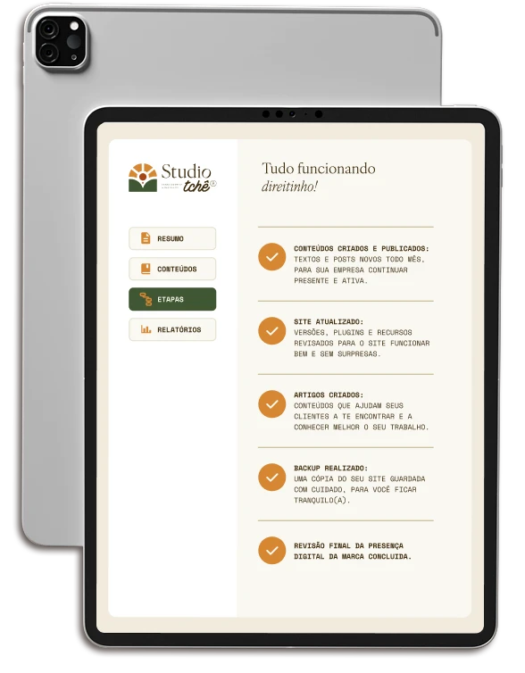 Manutenção contínua e acompanhamento da presença digital
